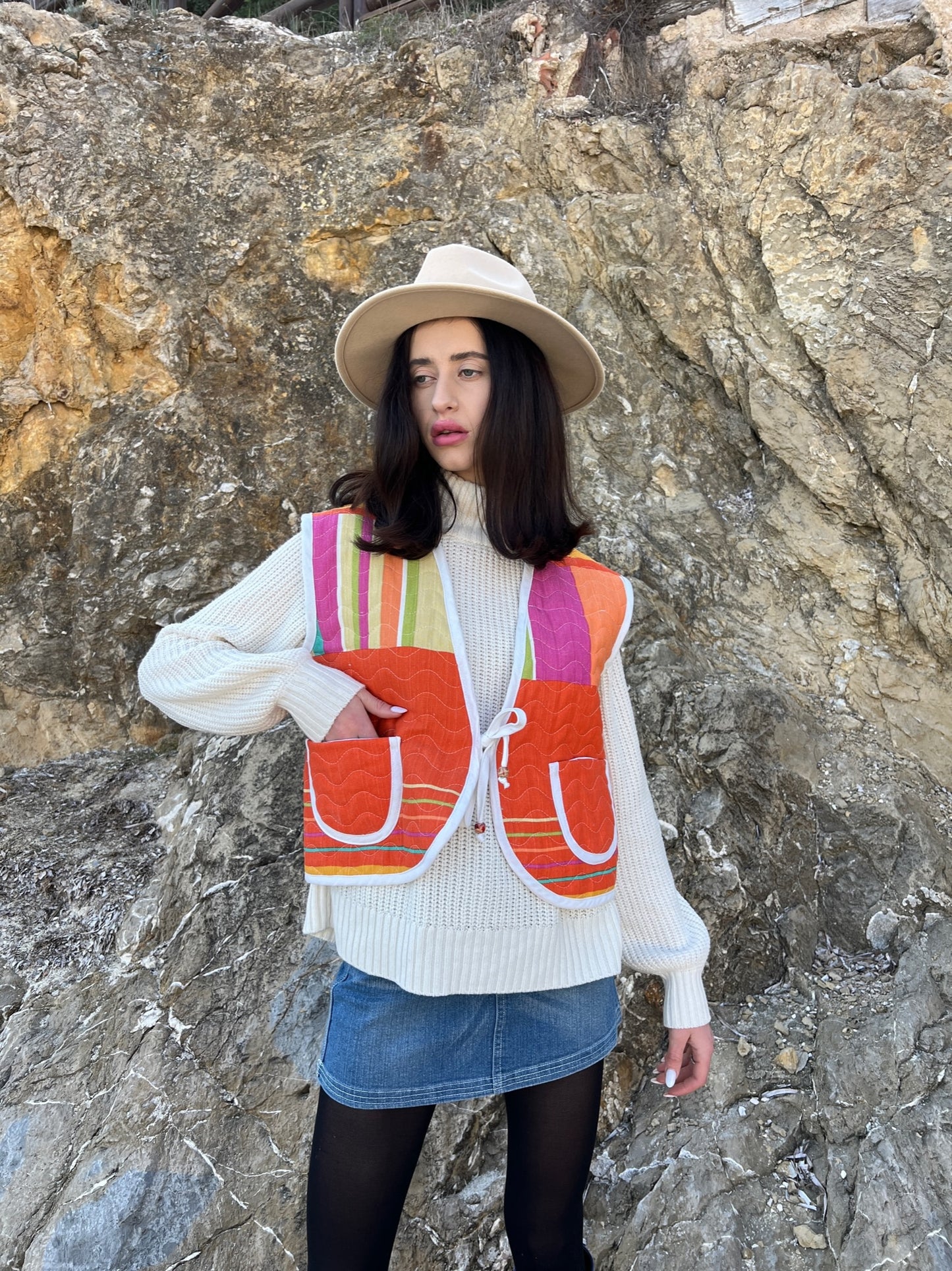 Exclusive Upcycled Vest Collection “cozy as clouds”
