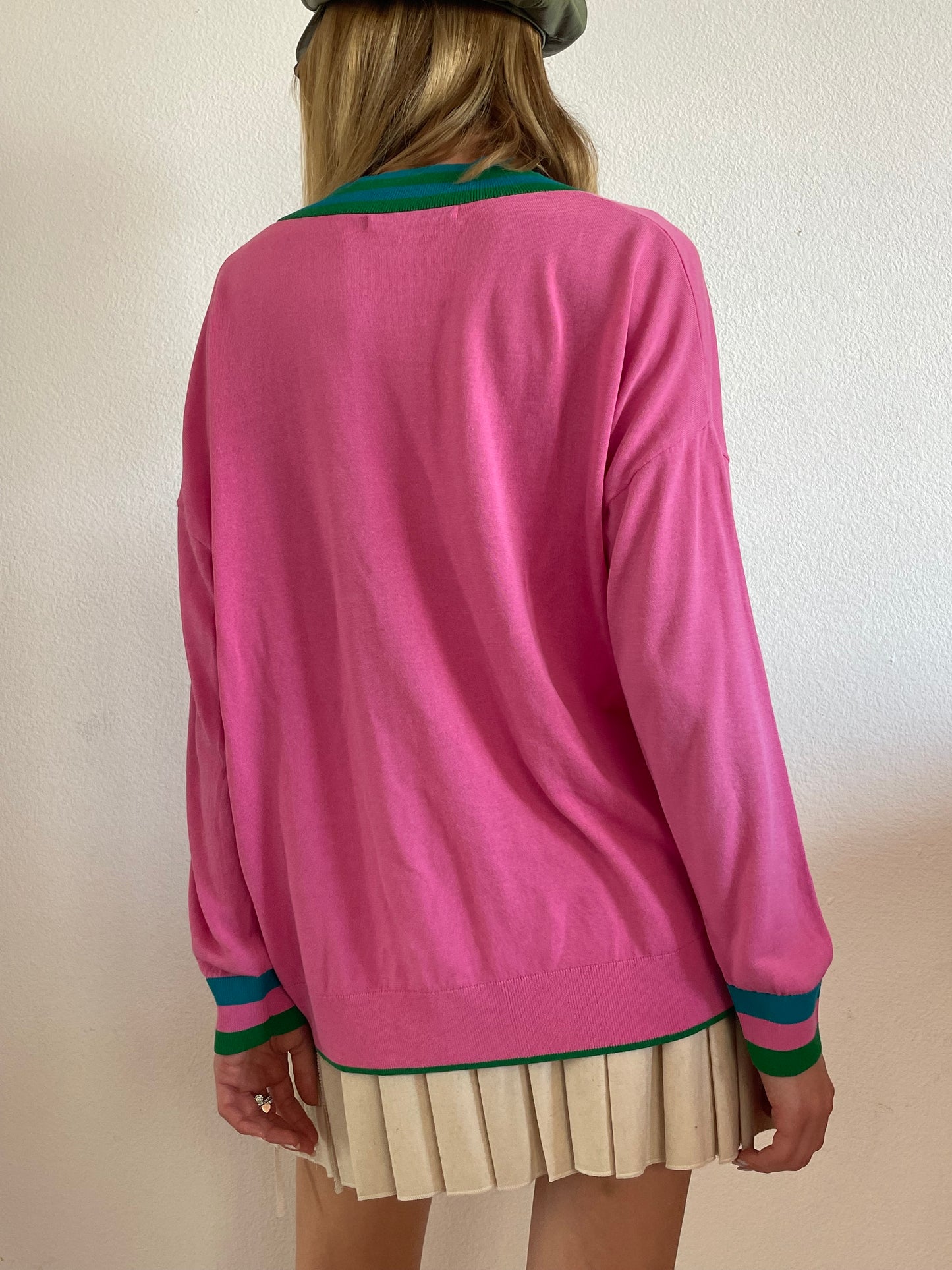 Uterqüe Pink Oversized Sweater Size S