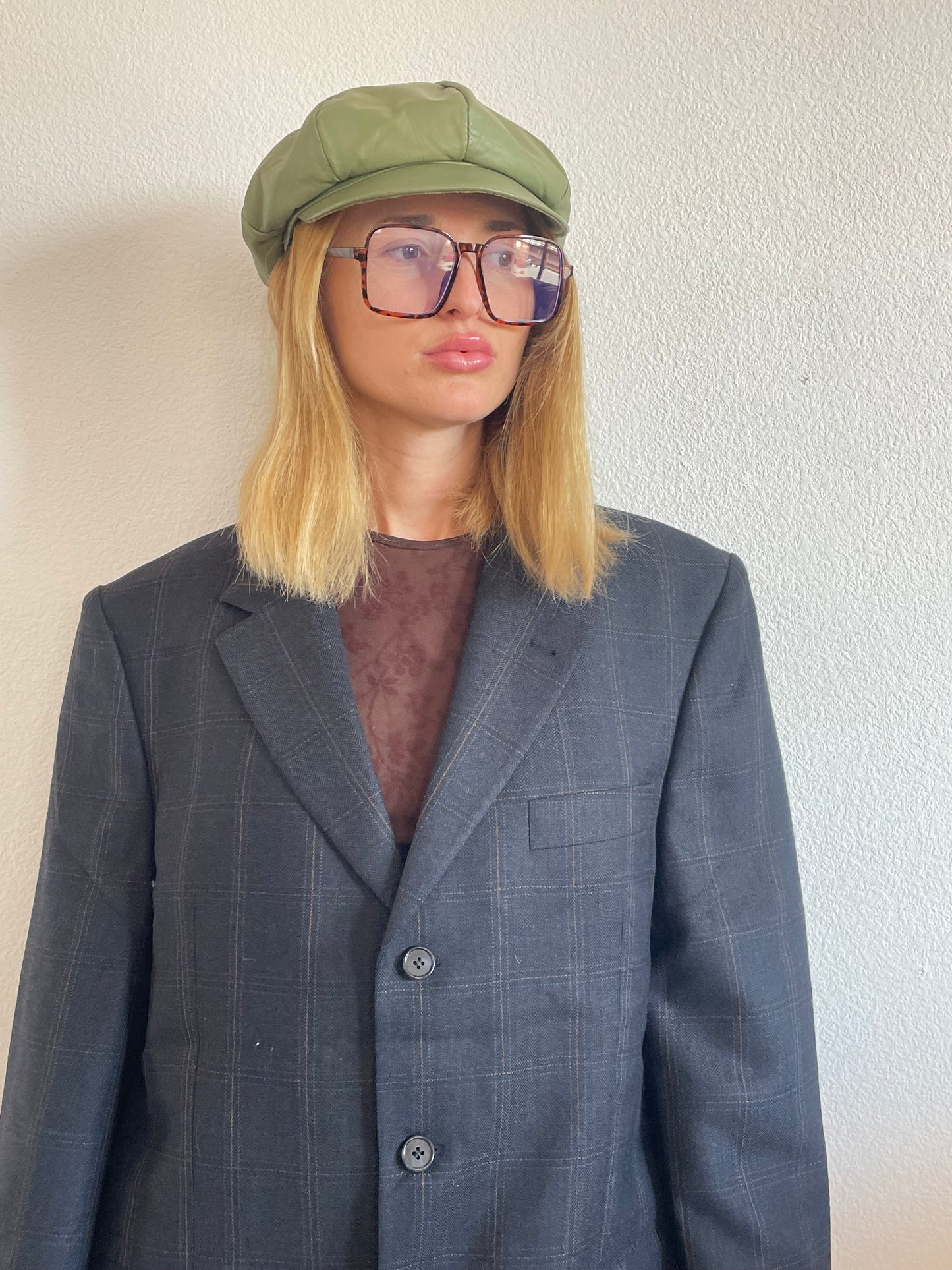 Vintage Wool & Cashmere Oversized Blazer in Size L