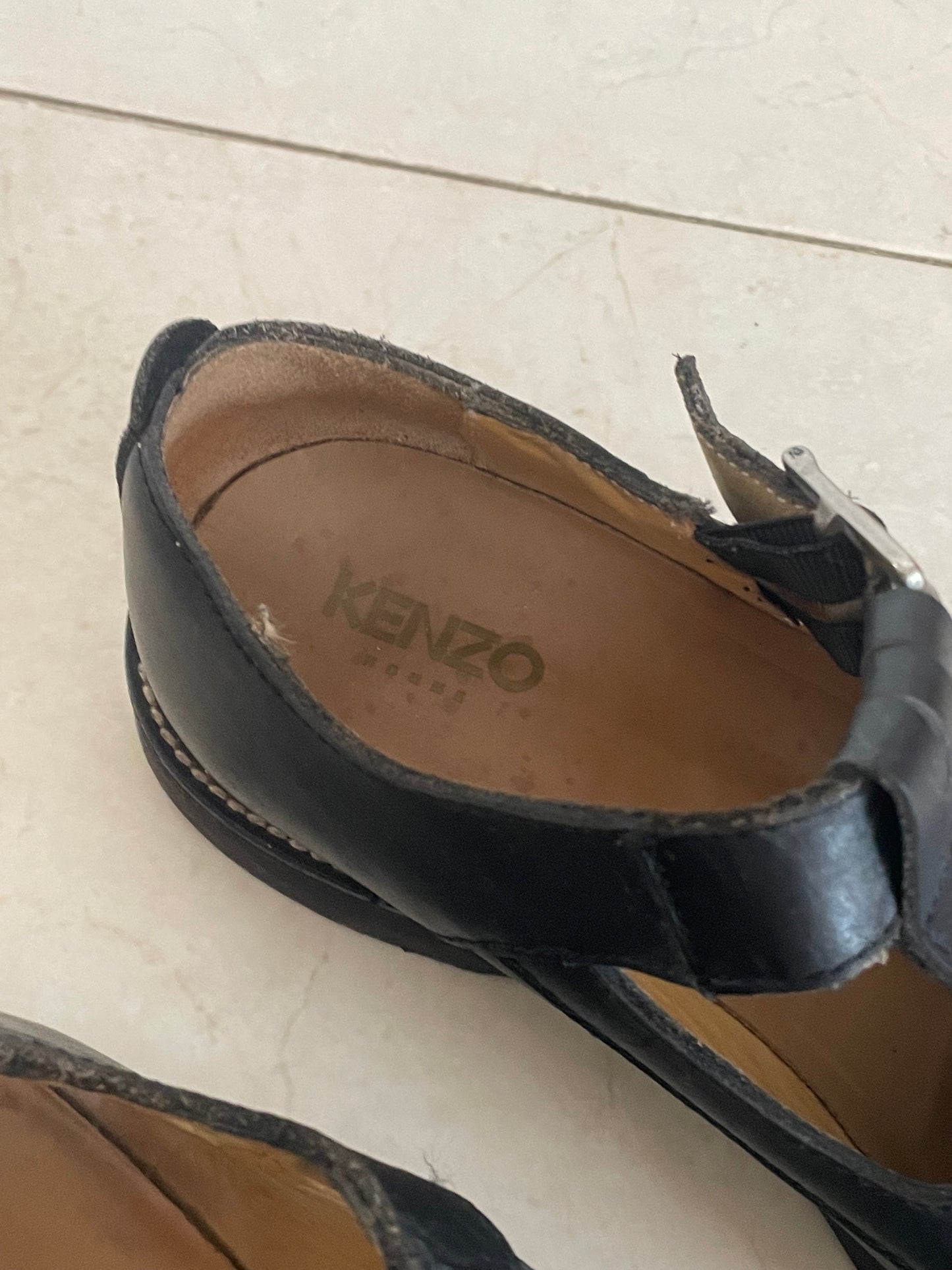 Vintage Trendy Kenzo Man Leather Shoes - Size 42